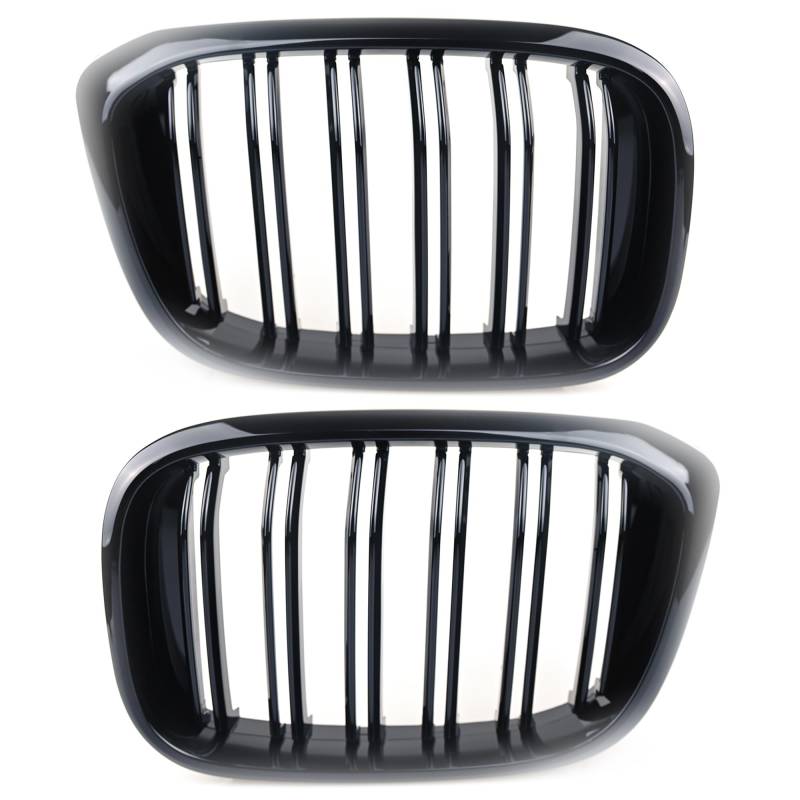Hebstw G01 Nieren Schwarz,Kühlergrill für BMW X3 G01 2018-2021 X4 G02 2019-2021 X3 Grill x4 Grill Schwarzer Glanz Doppelsteg Nieren von Hebstw