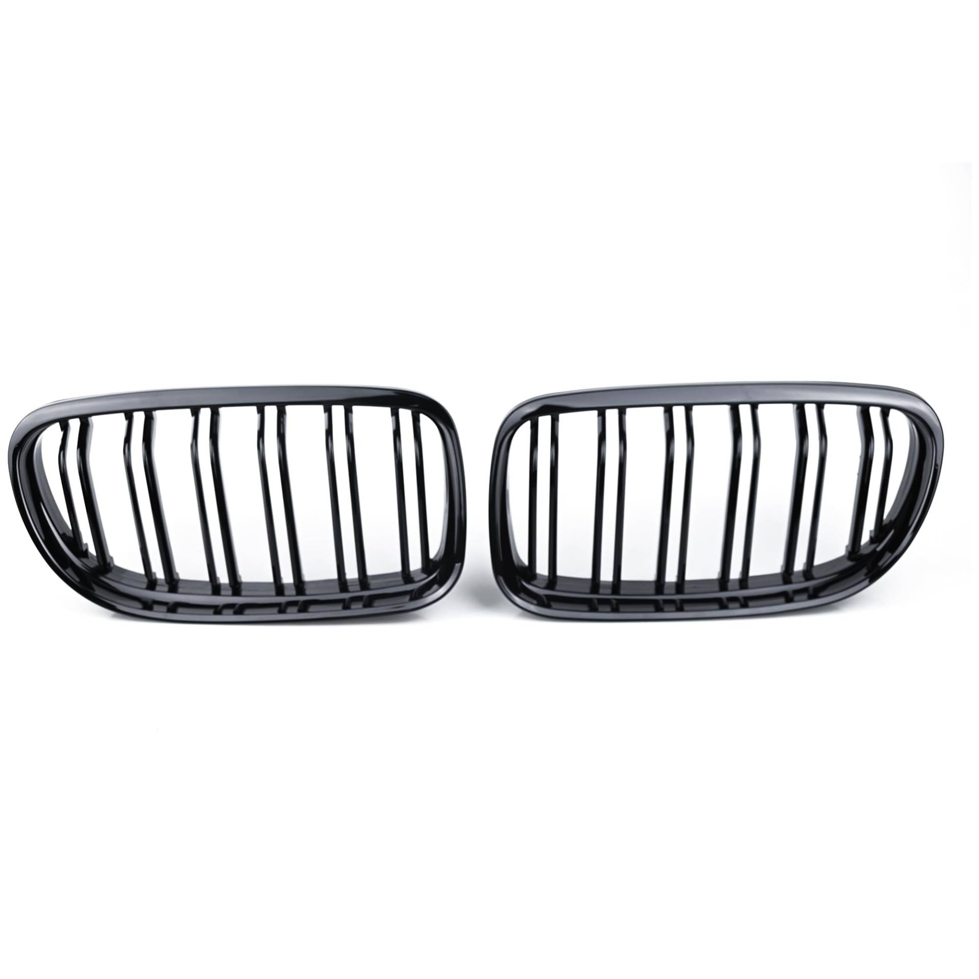 Hebstw Radiator Grille,Front- & KühlergrilleSuitable for BMW E90 E91 LCI Year of Manufacture 2009-2012 Gloss Radiator Front Double Ribs Grill Shiny Kidney Double Bridge Black von Hebstw