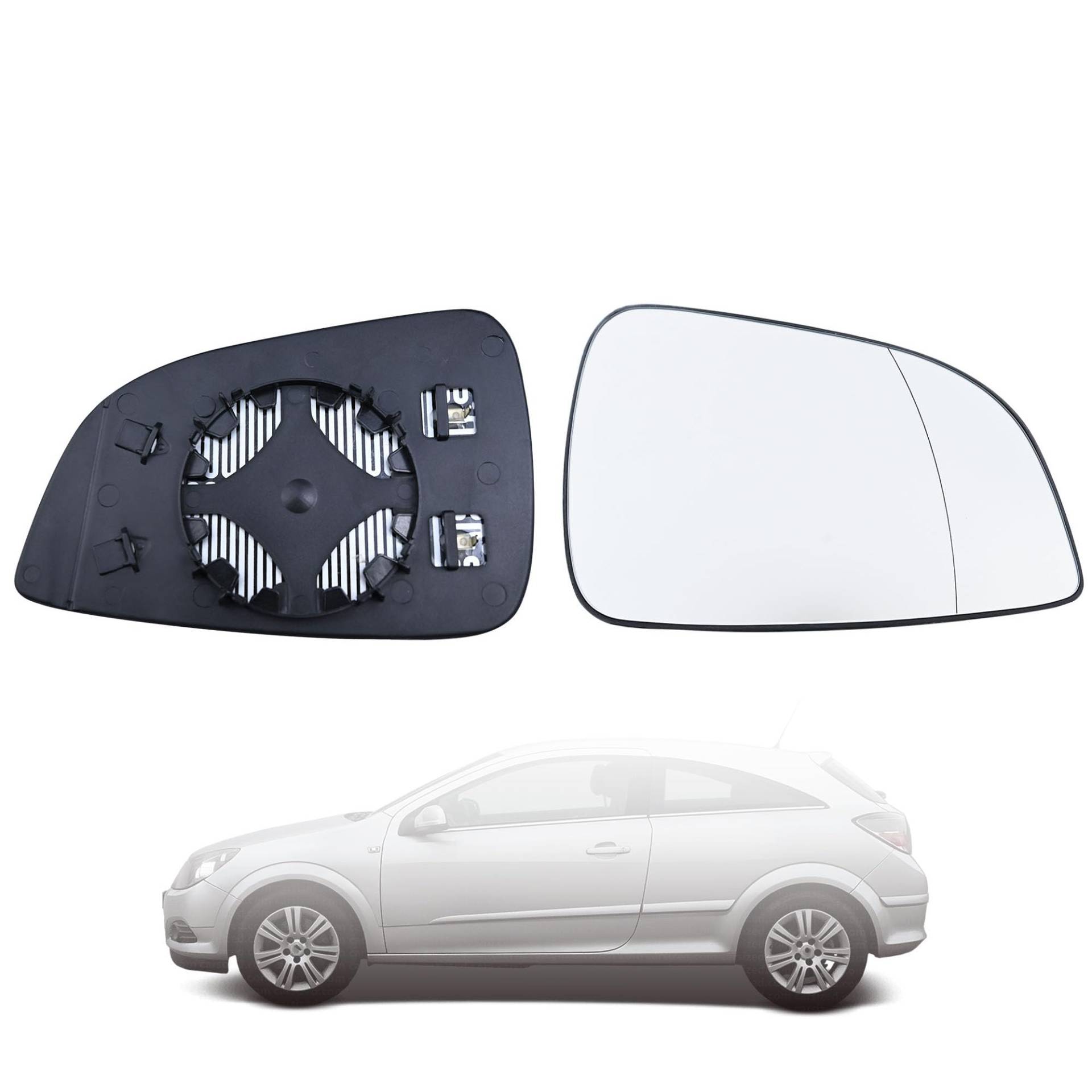 Hebstw Spiegelglas Ersatz für Opel Astra H/GTC 2009-2013, Ersatz Spiegelglas Heizbar, Spiegelglas Außenspiegel Glas, Beheizbar Rückspiegelglas (Rechts) von Hebstw