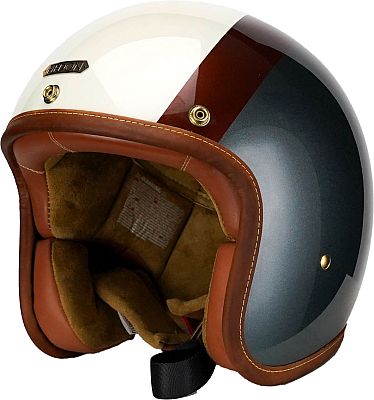 Hedon Hedonist Eastwood ECE, Jethelm - Weiß/Braun/Dunkelblau - XS von Hedon