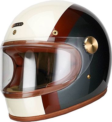 Hedon Heroine Racer 2.0 Eastwood ECE, Integralhelm - Weiß/Braun/Dunkelblau - XL von Hedon