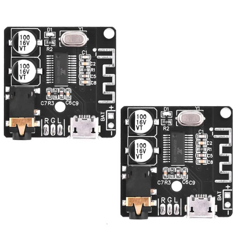 Heemol 2 Stück VHM-314 Bluetooth Receiver Board 3.7-5V 5.0 MP3 Verlustfreie Decoder Board Wireless Stereo Music Module von Heemol
