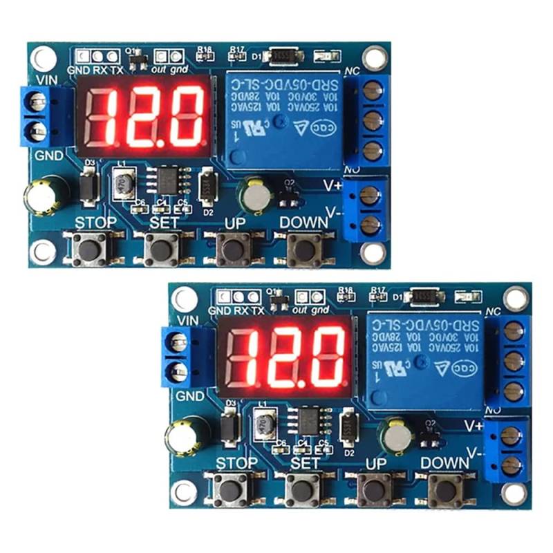 Heemol Batteriewächter DC 6-40V Präzisionsmodulen Programmierbarer Unterspannungsschalter für 1865O Batteriewächter mit Abschaltung mit LED-Display 2 Stück. von Heemol