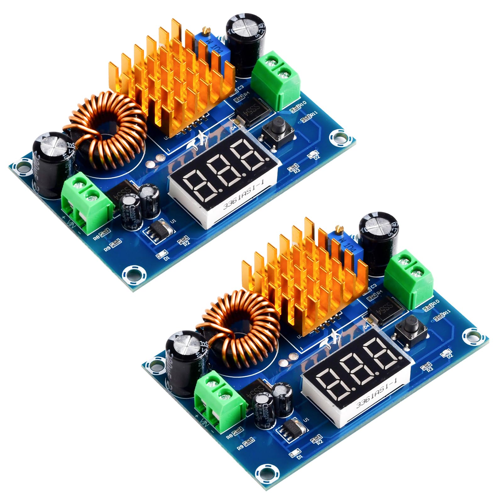 Heemol XH-M411 3-35V auf 5-45V DC-DC Boost Converter Modul,Einstellbares Step Up Voltmeter mit Digitalanzeige 2 Stück. Heemol XH-M411 3-35V auf 5-45V DC-DC Boost Converter Modul,Einstellbares Step Up Voltmeter mit Digitalanzeige 2 Stück. von Heemol
