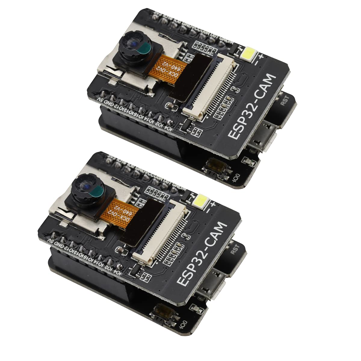 Heevhas 2 Stück ESP32-CAM Entwicklungs-Board Testplatine WLAN + Bluetooth-Modul ESP32 DC 5V Micro-USB Dual-Core-Entwicklungsplatine serieller Port mit OV2640 Kamera Heevhas 2 Stück ESP32-CAM Entwicklungs-Board Testplatine WLAN + Bluetooth-Modul ESP32 DC 5V Micro-USB Dual-Core-Entwicklungsplatine serieller Port mit OV2640 Kamera von Heevhas