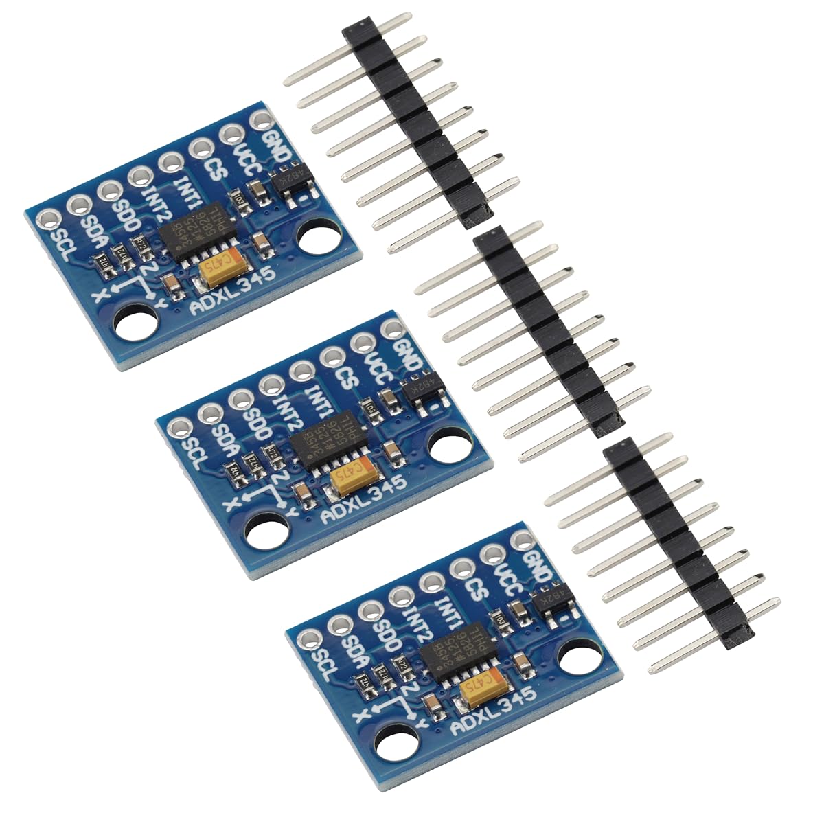 Heevhas 3PCS ADXL345 GY-291 3-Achsen Beschleunigungsmesser Digitales Schwerkraft Sensor Modul Neigungsmodul IIC SPI Übertragung für Arduino für Raspberry Pi Heevhas 3PCS ADXL345 GY-291 3-Achsen Beschleunigungsmesser Digitales Schwerkraft Sensor Modul Neigungsmodul IIC SPI Übertragung für Arduino für Raspberry Pi von Heevhas