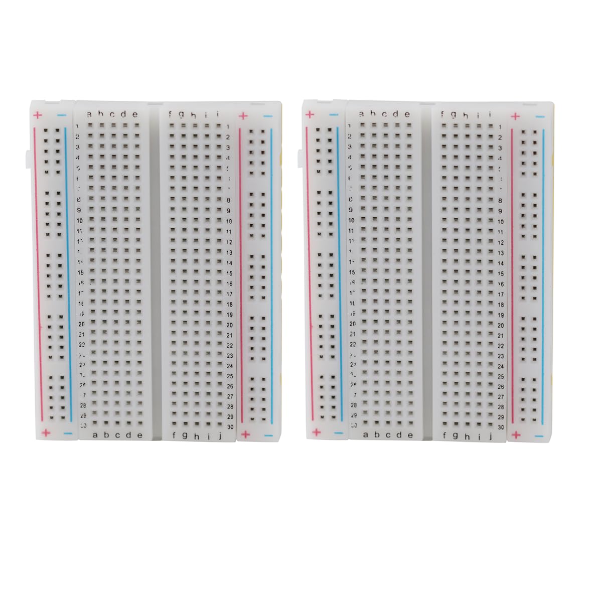 Heevhas 400 Pin Breadboard Lötfreie Leiterplatten-Sets Elektronik Steckbrett Experimentierboard 4 Stromschienen Steckbrett Set Elektronisches Experiment für Arduino Jumper Kabel (2 Stück) von Heevhas
