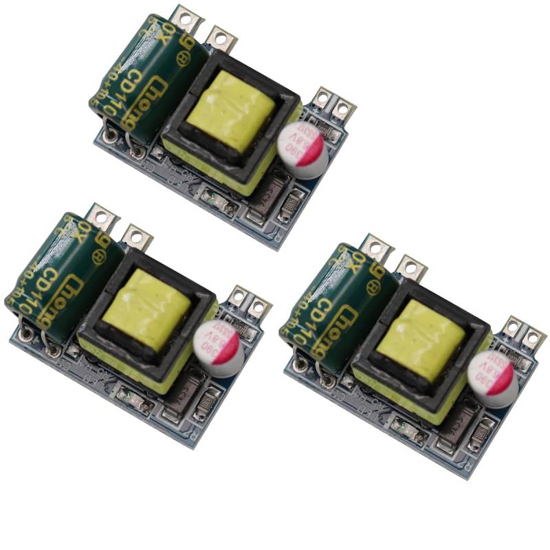 Heevhas AC-DC-Schalt-Buck-Modul AC 220 V auf DC 5 V isoliertes Schalten Stromversorgung Konverterplatine Isoliertes geregeltes Leistungsmodul (3 Stück) von Heevhas