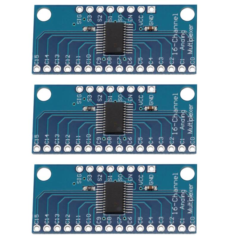 Heevhas CD74HC4067 16-Kanal Analog Digital Multiplexer Breakout Modul MUX Breakout Board CMOS Präzisions AnalogMultiplexer Modul (3 STÜCKE) von Heevhas