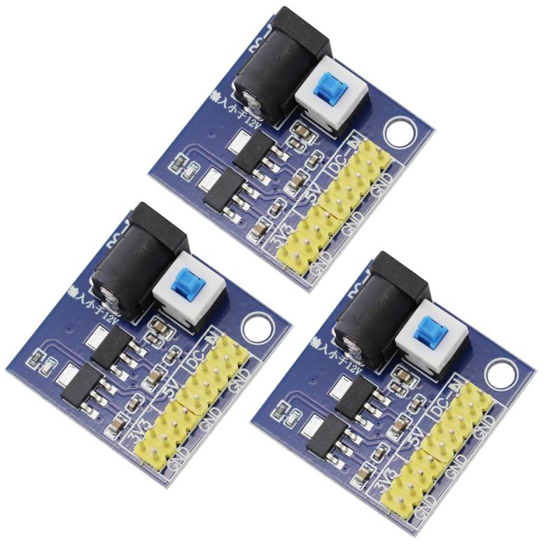 Heevhas DC-DC 12V bis 3,3V 5V 12V Multi-Ausgang Leistungsmodul Breadboard Netzteil Adapter Spannungsumwandlungsmodul Power Supply Modul (3 Stück) von Heevhas
