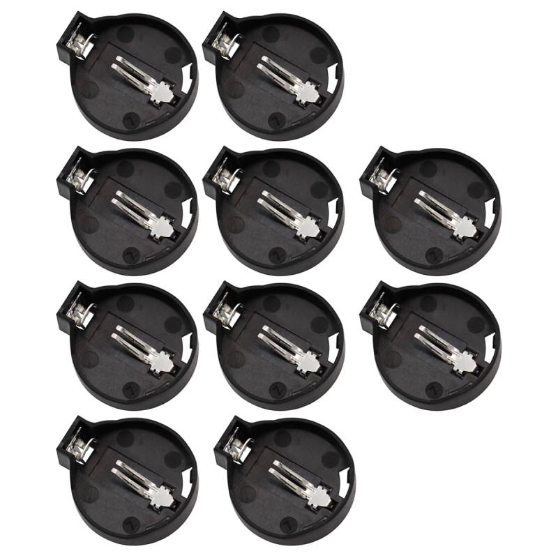 Heevhas Horizontaler Münzknopf Batteriehalter Battery holder 3V 2 Pin DIP Knopfzellenbatterie-Halter für CR2032 (10 Stück) von Heevhas