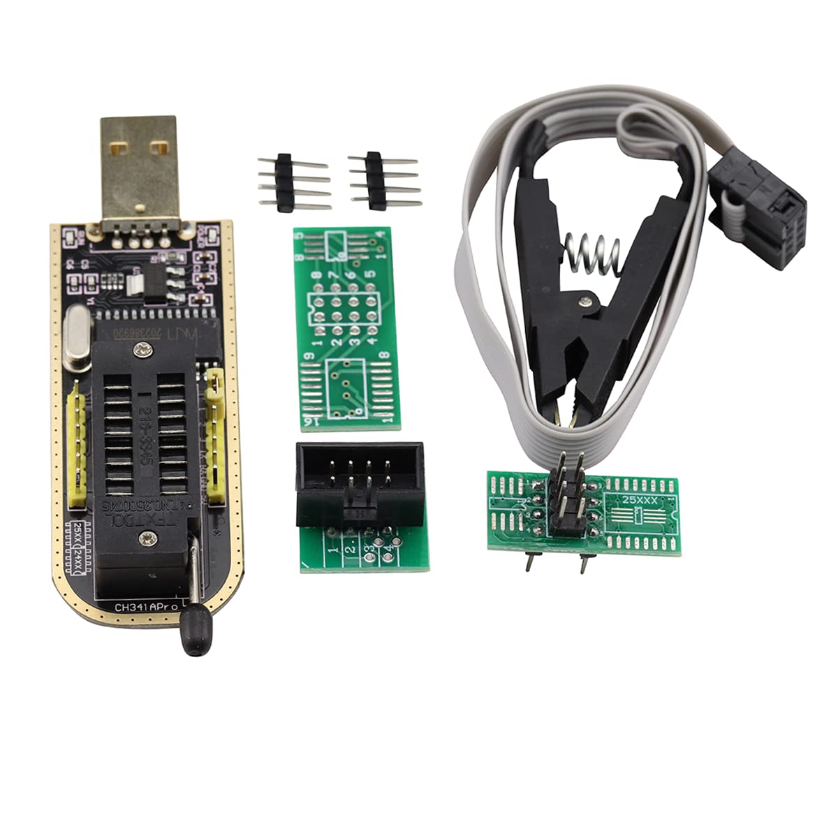 Heevhas SOIC8 SOP8 Flash-Chip IC Testclips Sockeladapter Programmierer Universeller BIOS Clip + CH341A Serie 24 25 EEPROM Flash BIOS USB Programmiermodul Heevhas SOIC8 SOP8 Flash-Chip IC Testclips Sockeladapter Programmierer Universeller BIOS Clip + CH341A Serie 24 25 EEPROM Flash BIOS USB Programmiermodul von Heevhas