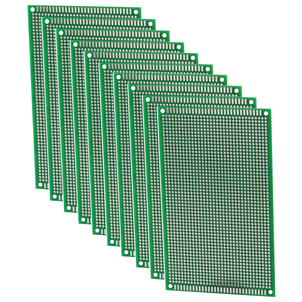 Heevhas Universalplatine doppelseitige Leiterplatten Universelle Leiterplatte Lochrasterplatine Lochrasterplatte PCB 9 x 15 cm Prototyp Kits PCB Board (10 Stück) von Heevhas
