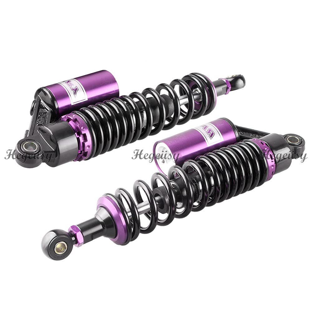 Hegeiisy 320mm 12.5 Zoll 7mm Feder Universal Motorrad Stoßdämpfer Hinterradaufhängung ATV Quad Roller Dirt Bike Für CBR600 CBR400 CB500 YZF XC EXC XCF Schwarze Violett Hegeiisy 320mm 12.5 Zoll 7mm Feder Universal Motorrad Stoßdämpfer Hinterradaufhängung ATV Quad Roller Dirt Bike Für CBR600 CBR400 CB500 YZF XC EXC XCF Schwarze Violett von Hegeiisy