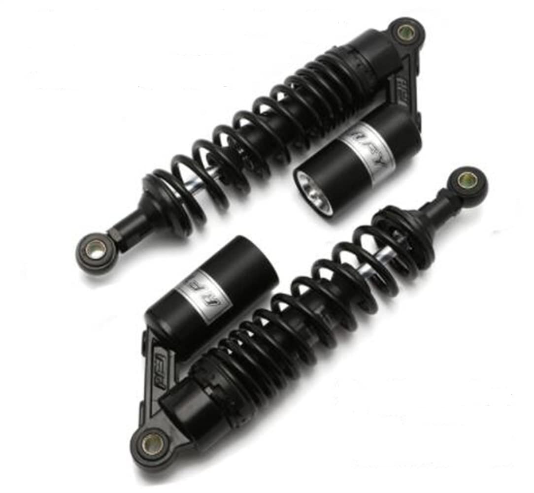 Hegeiisy 320mm 12.5 Zoll 7mm Feder Universal Motorrad Stoßdämpfer Hinterradaufhängung ATV Quad Roller Dirt Bike Für CBR600 CBR400 CB500 YZF XC EXC XCF Schwarze von Hegeiisy