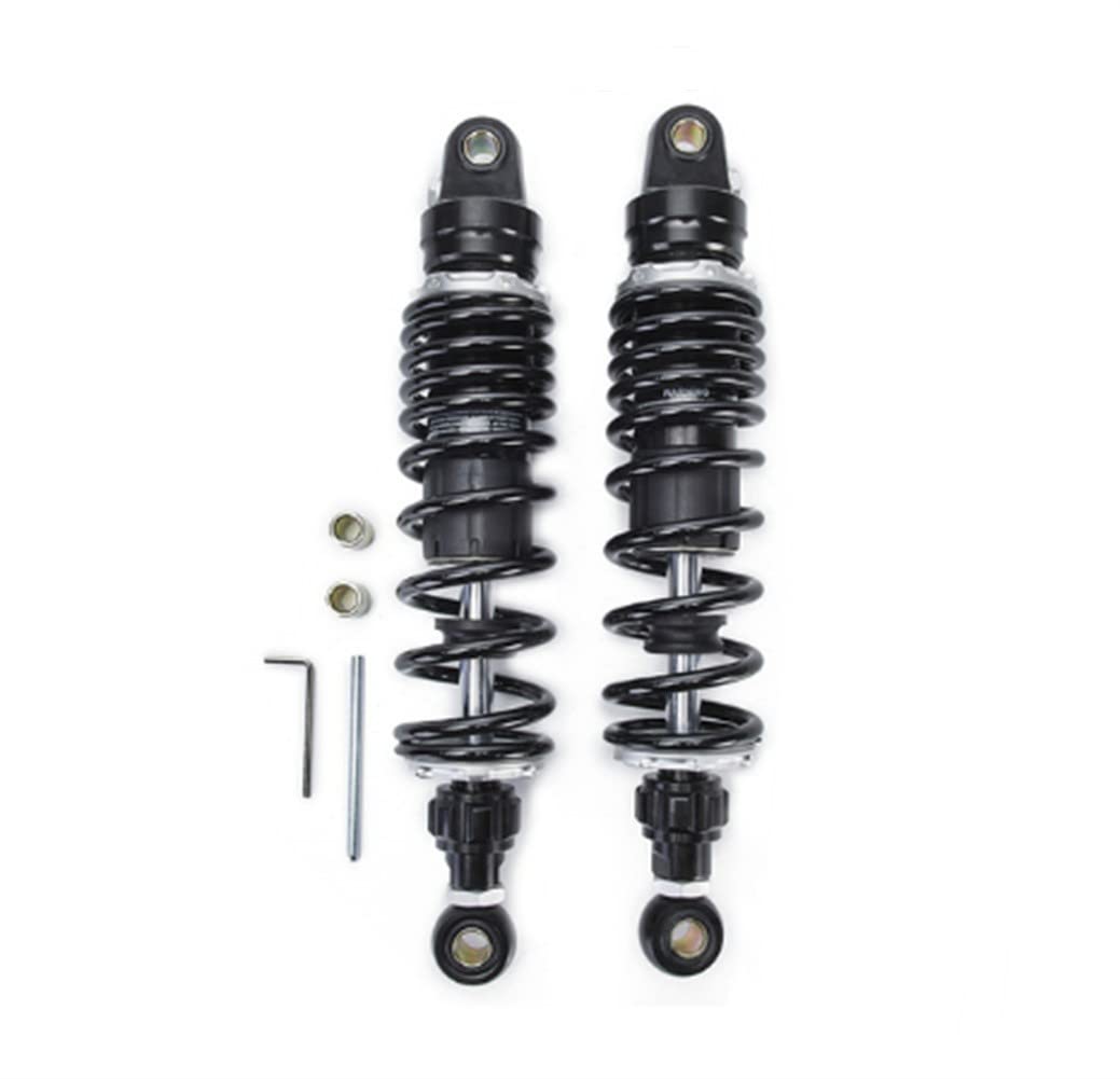 Hegeiisy 320mm 12.6 Zoll 7mm Feder Universal Motorrad Stoßdämpfer Hinterradaufhängung ATV Quad Scooter Dirt Bike Einstellbare aufblasbare Luftdämpfung Schwarz von Hegeiisy