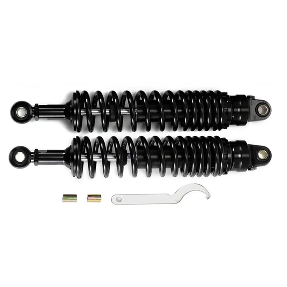 Hegeiisy 360mm 14.17 Zoll 8mm Feder Universal Motorrad Stoßdämpfer Hinterradaufhängung ATV Quad Scooter Dirt Bike für YZF R1 YZF R6 YZF 125 Schwarz von Hegeiisy