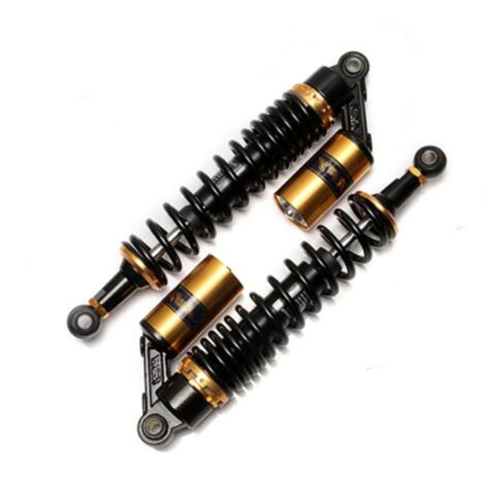 Hegeiisy 380mm 15" 8mm Feder Universal Motorrad Stoßdämpfer Hinterradaufhängung ATV Quad Roller Dirt Bike Für CBR600 CBR400 CB500 YZF XC EXC XCF Schwarze Gold Hegeiisy 380mm 15" 8mm Feder Universal Motorrad Stoßdämpfer Hinterradaufhängung ATV Quad Roller Dirt Bike Für CBR600 CBR400 CB500 YZF XC EXC XCF Schwarze Gold von Hegeiisy