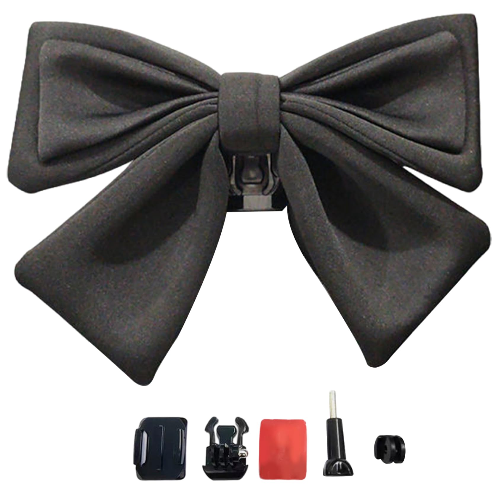 Helmdekoration, süßer Stoff Large Bogen Motorradhelm Accessoires für Frauen, Geschenk für Skifahrrad -Motorrad -Enthusiast, Schwarz, Schwarz von Heidouse