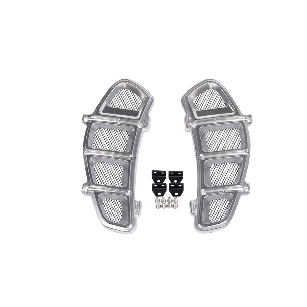 Motorrad Kühlergrill Schutz für VESPA GTS300 GTS250 2013-2020 GTS 250 300 Scooter Radiator Grille Schutzabdeckung (silber) von Heigoal