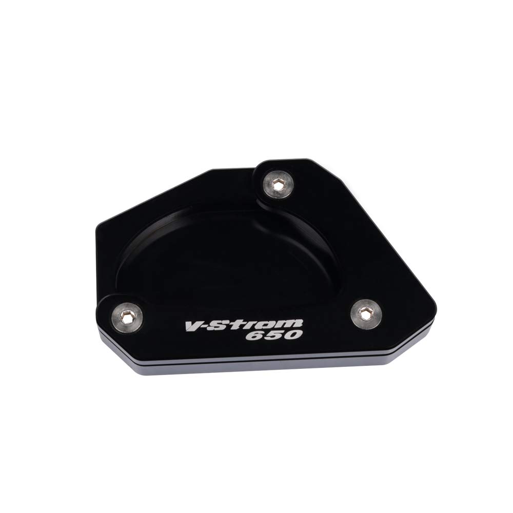 Motorrad Kickstand Pad Plate für VStrom 650/XT DL650 2012-2019 Motorrad Ständer Platte Aluminium Help Parking (schwarz) von Heigoal