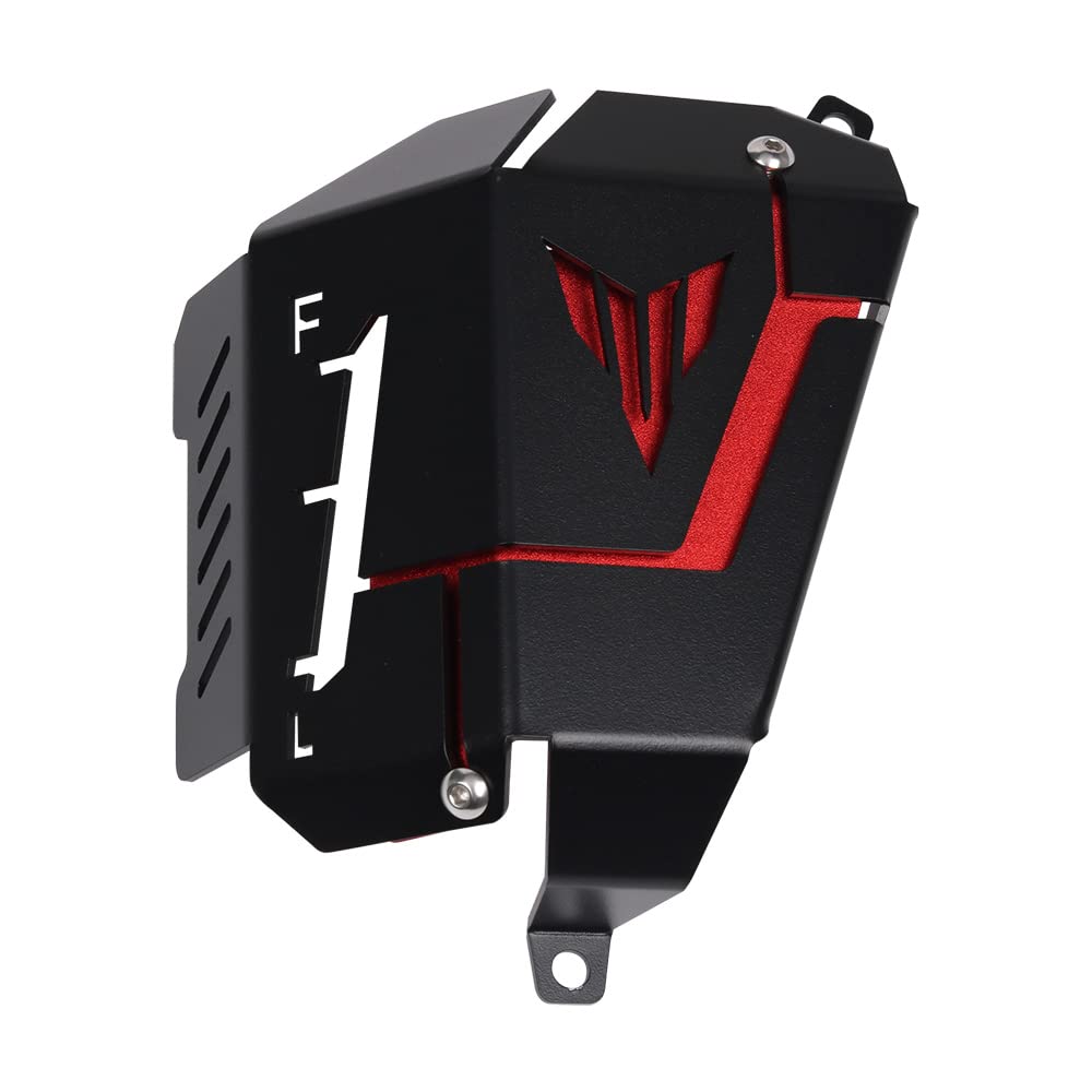 Motorradzubehör Kühlmittelrückgewinnungsbehälter Abschirmung Abdeckung für Yamaha MT07 MT-07 FZ-07 2014 2015 2016 2017-2020 (rot) von Heigoal