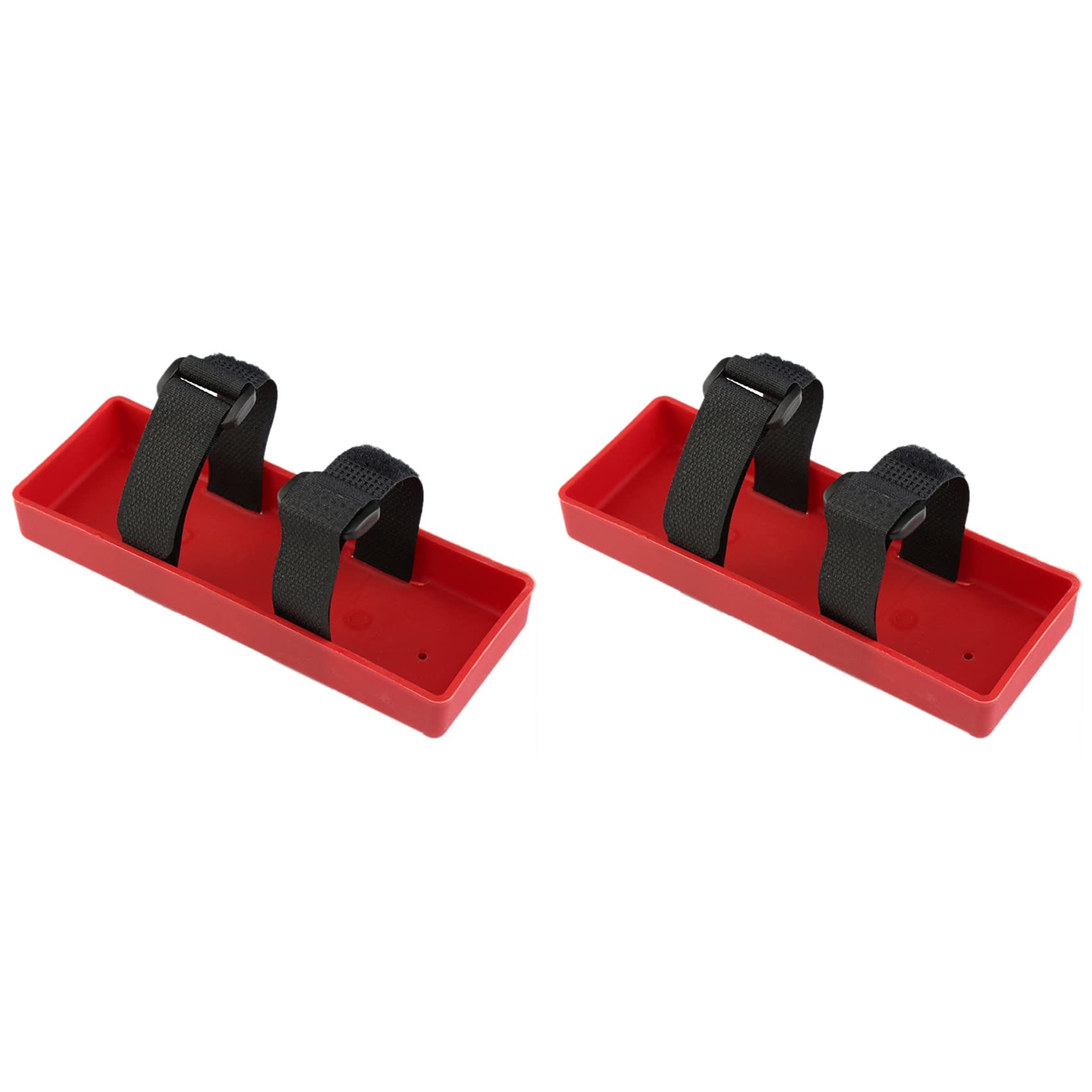Heiikiuy 2X RC Batterie Fach GehäUse Batterie Kasten Halterung für Axial SCX10 TRX4 D90 1/8 1/10 RC Auto Teile, Rot von Heiikiuy