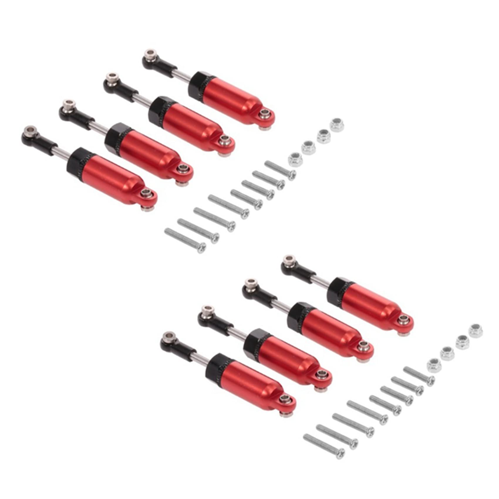 Heiikiuy 8 StüCke Legierung Stoß DäMpfer für 1:16 C-14 C-24 Pickup Raupen Halb Rc Auto Teile Upgrade Modifizierte Teile, Rot von Heiikiuy