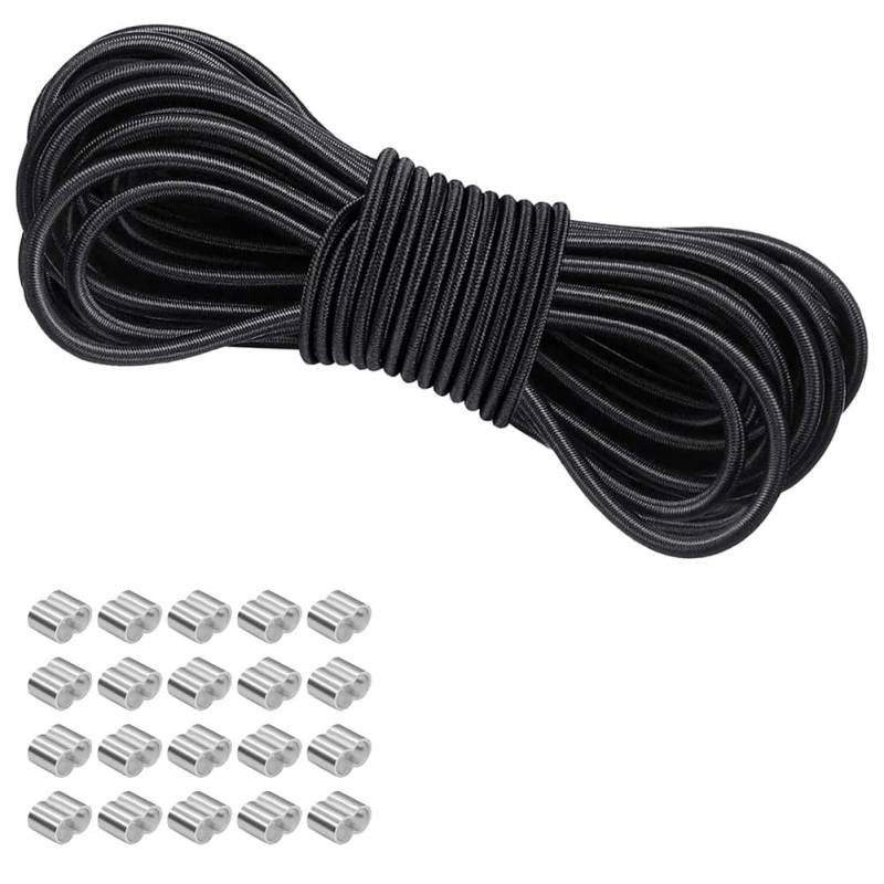 Heilanole Gummiseil für Anhängerplane, Expanderseil für Anhänger, Wetterfeste Gummischnur für Vielseitigen Einsatz, 6 mm X 10 M von Heilanole
