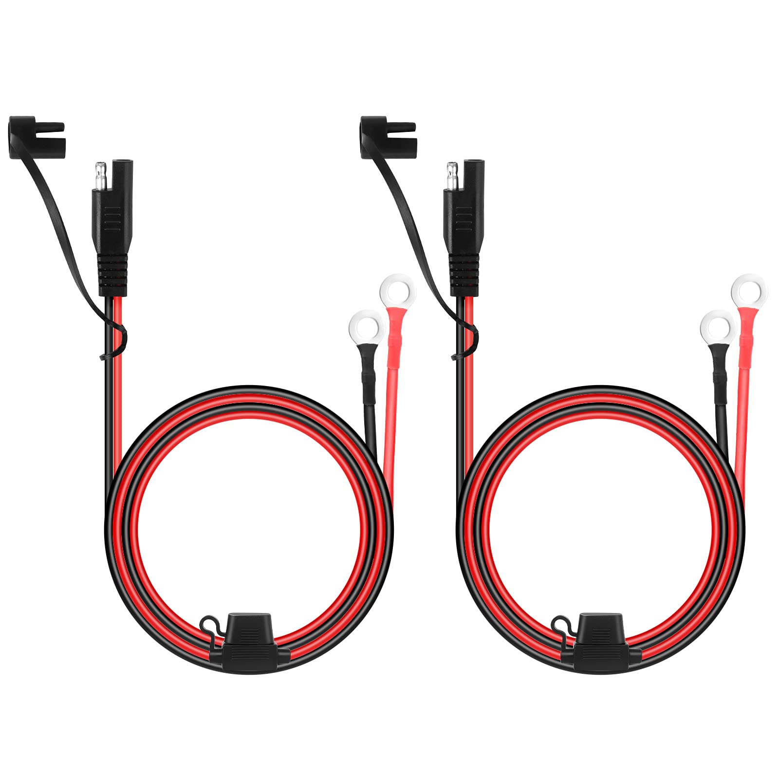 Heilok SAE-Anschluss, 2 Stück, 2 Pins, SAE-Anschlusskabel, 12 V-24 V, Harnis-Kabel, Batterieterminal, Schnelltrennkabel, SAE, mit Sicherung von 15 A, für Motorrad, Auto, 60 cm Heilok SAE-Anschluss, 2 Stück, 2 Pins, SAE-Anschlusskabel, 12 V-24 V, Harnis-Kabel, Batterieterminal, Schnelltrennkabel, SAE, mit Sicherung von 15 A, für Motorrad, Auto, 60 cm von Heilok