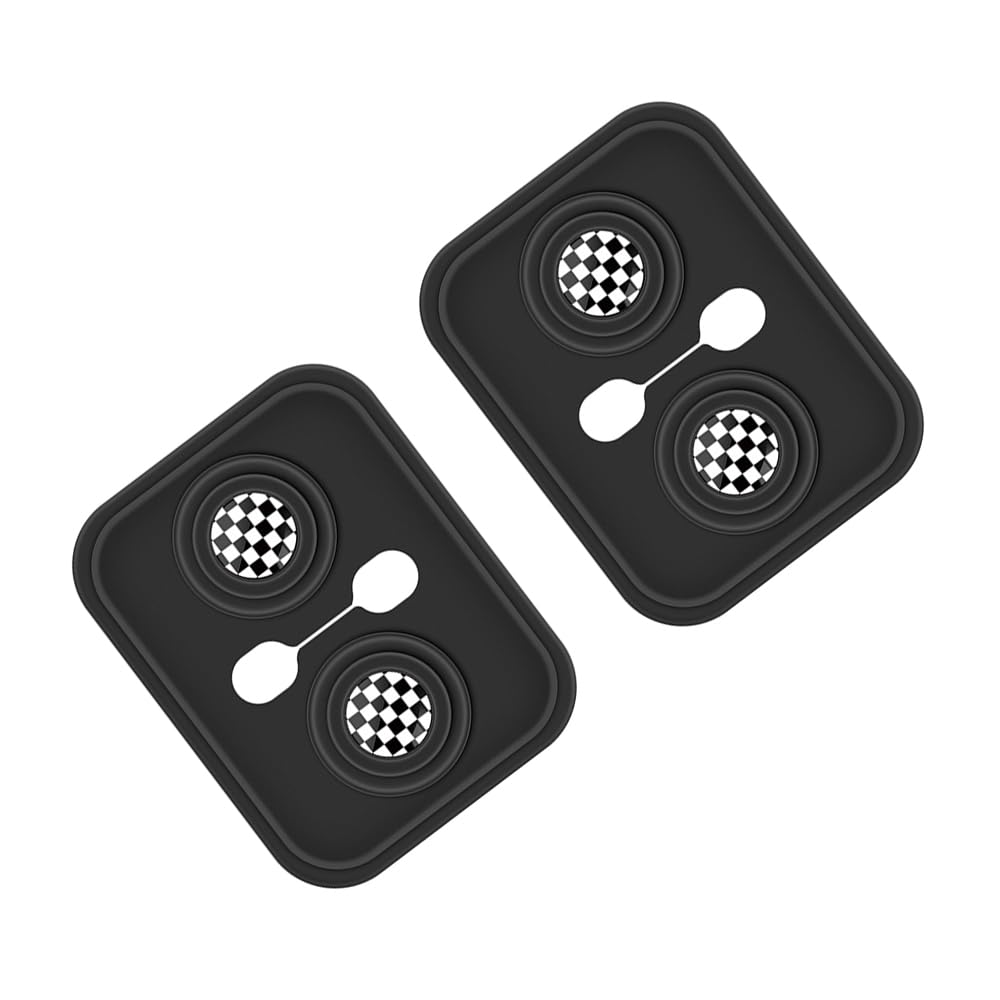 HEINMO Auto Türverriegelungsschnalle Abdeckungstür Latch Guard universell Für MN Cooper S R55 R56 F55 F56 F60 Clubman Countryman Alle Modelle Union Jack Styling Accessoires (Black+White) von Heinmo