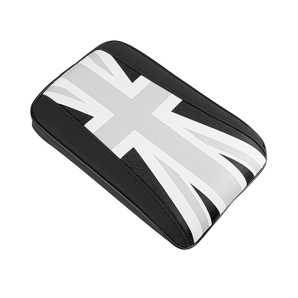 HEINMO Autozubehör Handauflage Armlehnen Pad Mittelarmlehne Aufbewahrungsbox Abdeckung Schutzmatte Kissen Für Cooper F54 F55 F56 F60 R55 R56 R60 R61 Clubman Countryman (Gray Jack) von Heinmo