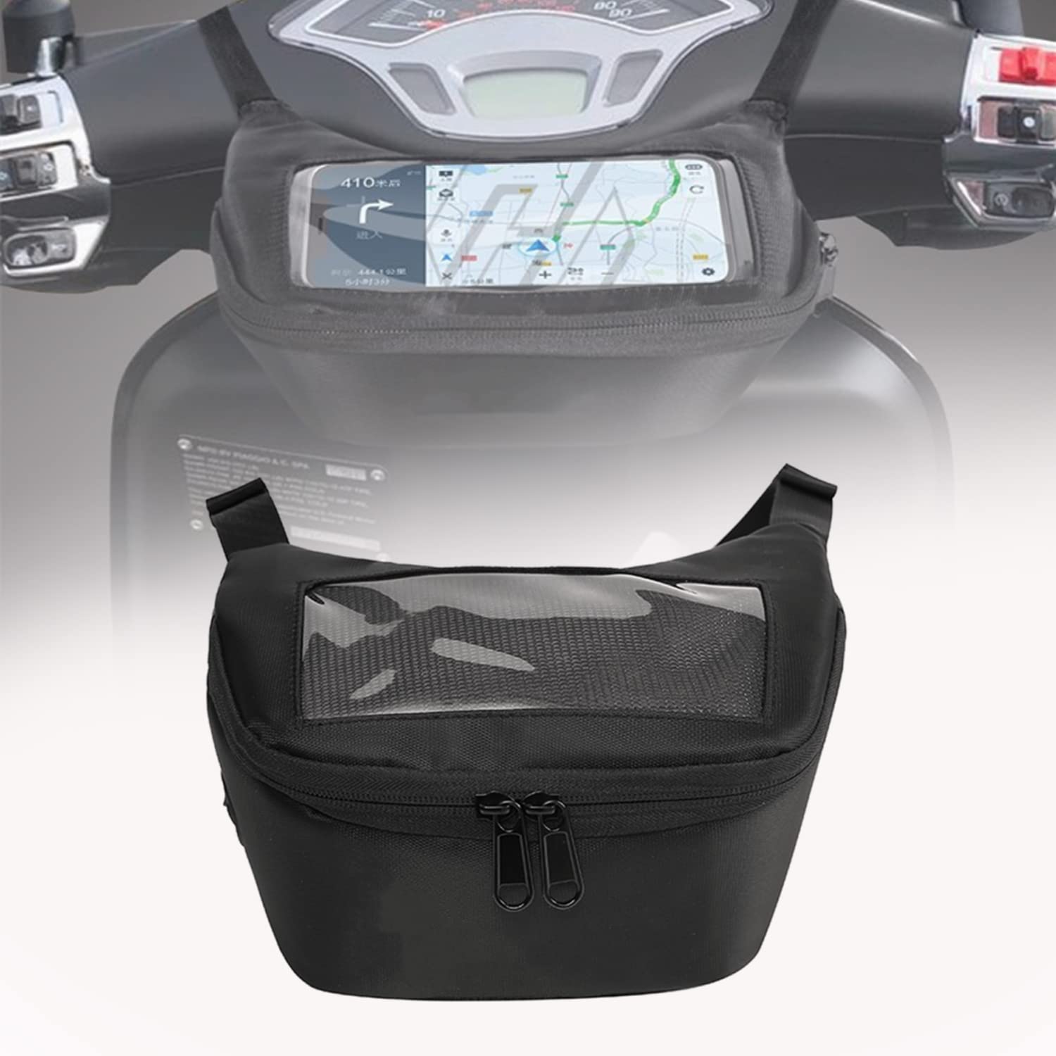 Heinmo Motorrad Universal Satteltaschen Lenker Aufbewahrungstasche Handy Touchscreen Kopfhörer wasserdichte Tasche fürVES'GTS LX LXV Sprint Primavera 50 125 250 300 300ie 250ie (Ohne Logo) von Heinmo