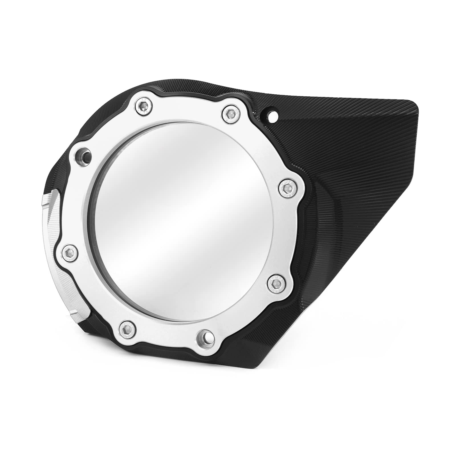 HEINMO für Ves Sprint Primavera 125 150 2019-2022 2023 Getriebeabdeckung Schutzscheibe Getriebegehäuse CNC Aluminium Motorradzubehör (Black+Silver) von Heinmo