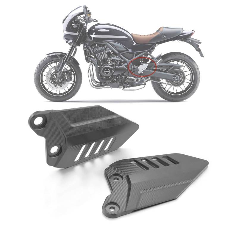 Heinmo Motorrad CNC Fußstütze Fußrasten Hinterradschutz für Kawa' Z900RS 2017-2021 2022 2023 (Titanium) von Heinmo
