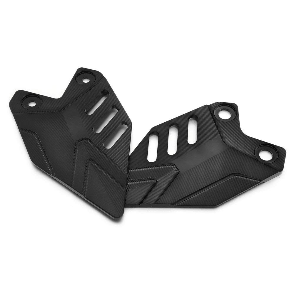 Heinmo Motorrad Fersenplatte Schutz Fußpedale Auflagen Fußstütze Für Z650 Ninja650 2018 2019 2020 2021 2022 2023 (Black) von Heinmo