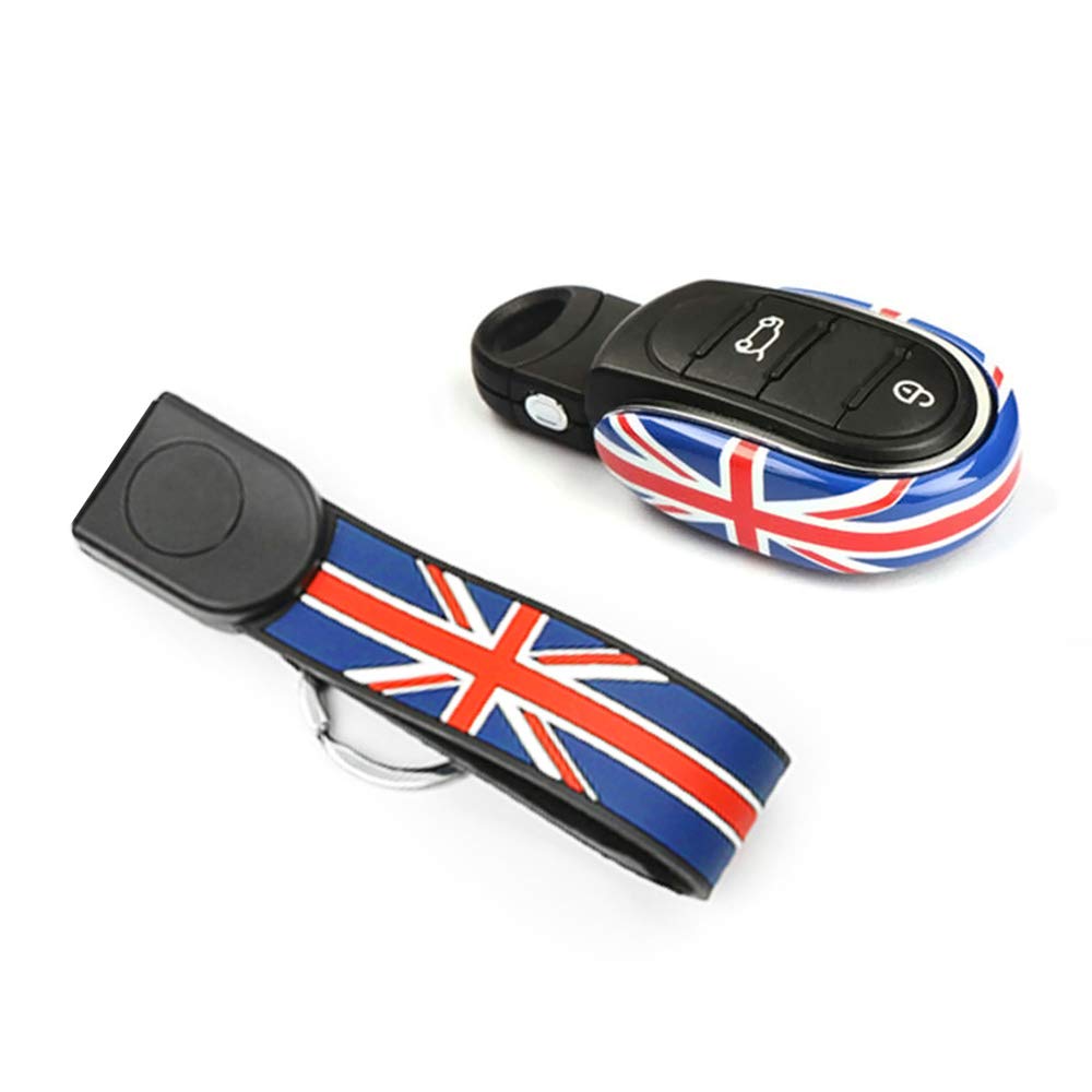 Heinmo Remote Fob Schlüsselhülle Koffer Schlüsselbund für Cooper ONE S JCW Clubman Countryman F54 F55 F56 F57 F60 Auto Styling Zubehör (RED Jack) von Heinmo