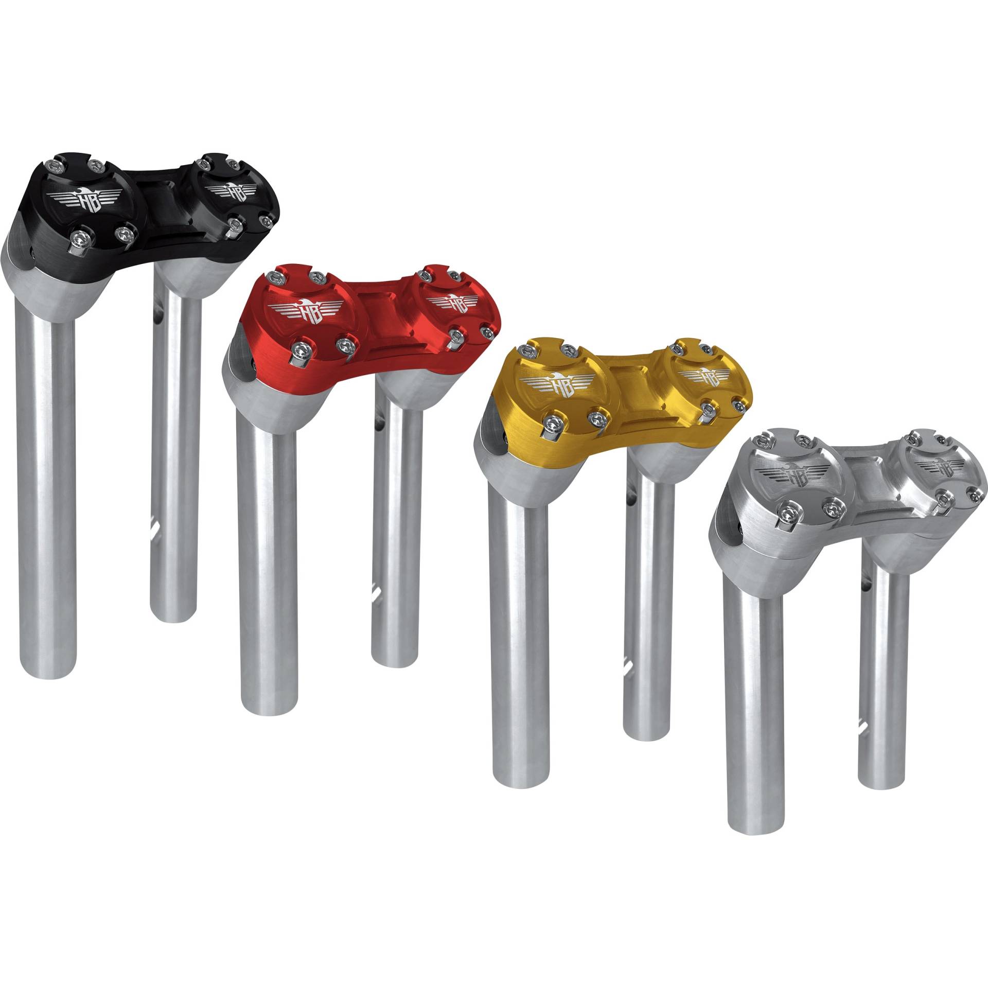 HeinzBikes Clubstyle Pullback Risers für 25,4mm/1" 15cm/6" silb/schwarz HeinzBikes Clubstyle Pullback Risers für 25,4mm/1" 15cm/6" silb/schwarz von HeinzBikes