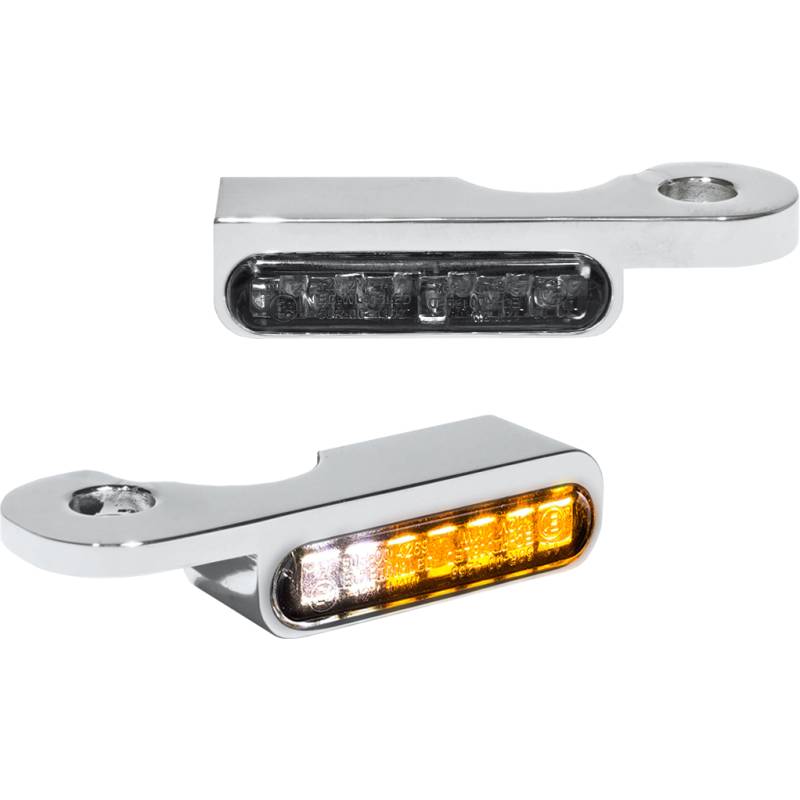 HeinzBikes LED Alu Blinker/Positionspaar chrom für Harley Touring 2021- von HeinzBikes