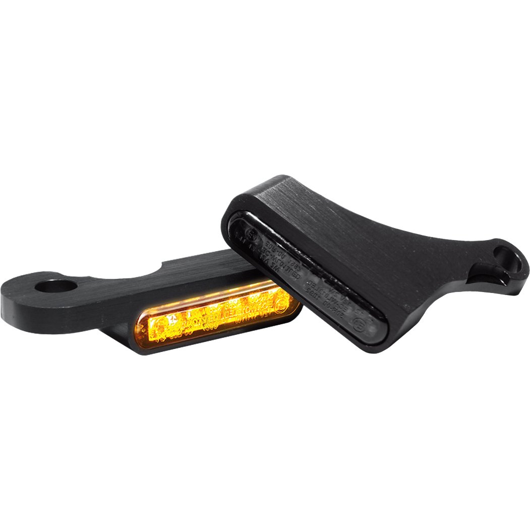 HeinzBikes LED Alu Blinkerpaar vorne schwarz für Touring 2009-2013 von HeinzBikes
