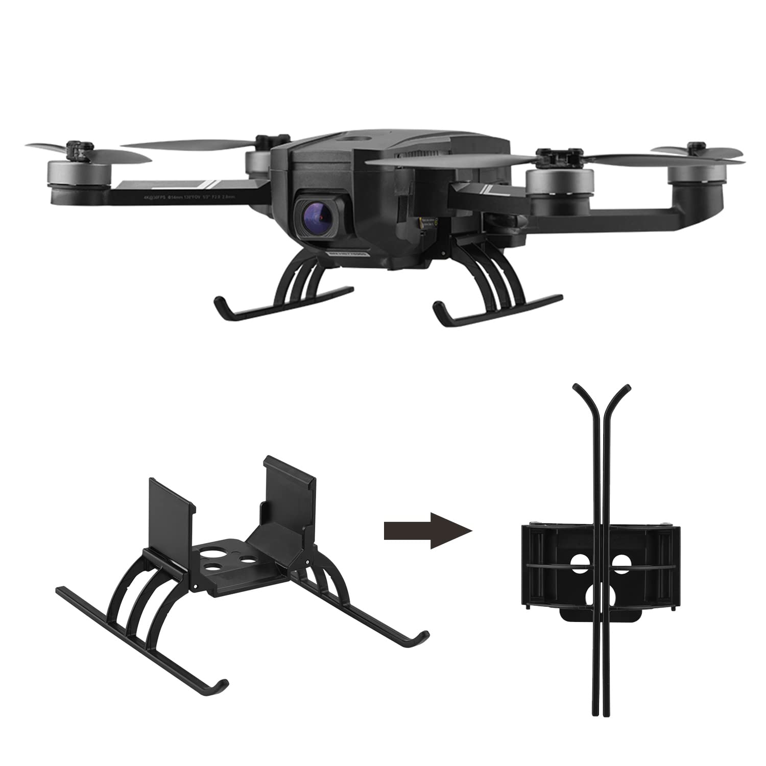 HeiyRC Faltbares Fahrwerk für Holy Stone HS720 / HS720E Drohnenhöhe verlängertes Bein Ständer Gimbal Protector Zubehör HeiyRC Faltbares Fahrwerk für Holy Stone HS720 / HS720E Drohnenhöhe verlängertes Bein Ständer Gimbal Protector Zubehör von HeiyRC
