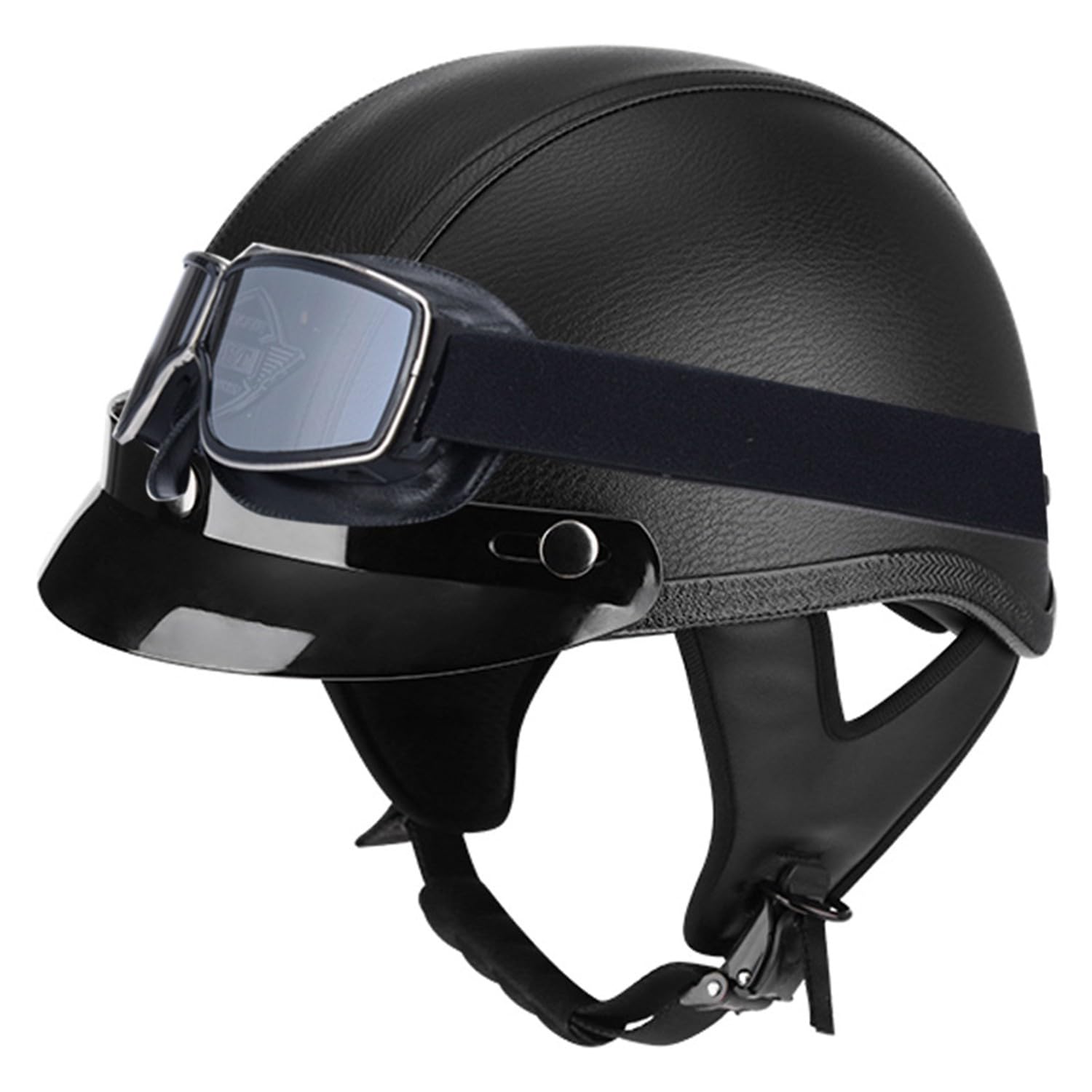 Halbschalenhelm Motorrad Halbhelm Brain Cap Roller-Helmet Mit Eine Brille DOTECE Zertifizierung Bequemes Futter Jethelm FüR Erwachsene MäNner Frauen Abnehmbares Visier 6,M:57-58CM Halbschalenhelm Motorrad Halbhelm Brain Cap Roller-Helmet Mit Eine Brille DOTECE Zertifizierung Bequemes Futter Jethelm FüR Erwachsene MäNner Frauen Abnehmbares Visier 6,M:57-58CM von Hejunlian