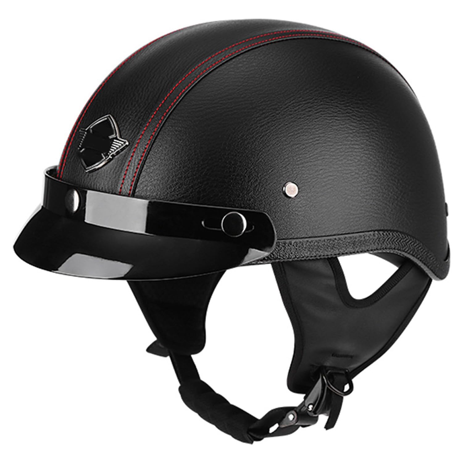 Halbschalenhelm Motorrad Halbhelm Futter Brain Cap Roller Jethelm Schnellverschluss FüR Erwachsene MäNner Frauen DOTECE Zertifizierung Bike Cruiser Chopper Moped 5,M:57-58CM Halbschalenhelm Motorrad Halbhelm Futter Brain Cap Roller Jethelm Schnellverschluss FüR Erwachsene MäNner Frauen DOTECE Zertifizierung Bike Cruiser Chopper Moped 5,M:57-58CM von Hejunlian