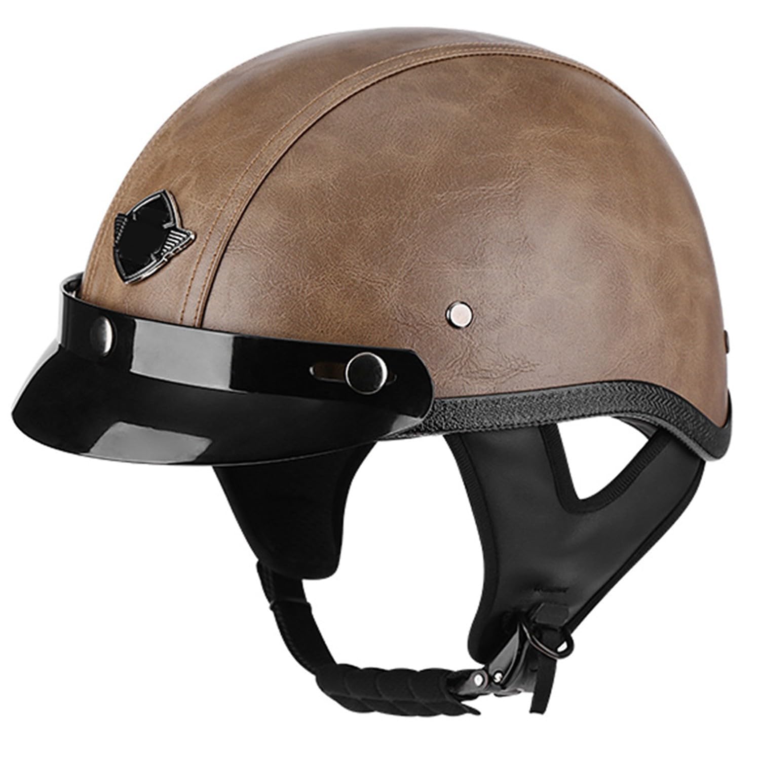 Halbschalenhelm Motorrad Halbhelm Futter Brain Cap Roller Jethelm Schnellverschluss FüR Erwachsene MäNner Frauen DOTECE Zertifizierung Bike Cruiser Chopper Moped 6,M:57-58CM Halbschalenhelm Motorrad Halbhelm Futter Brain Cap Roller Jethelm Schnellverschluss FüR Erwachsene MäNner Frauen DOTECE Zertifizierung Bike Cruiser Chopper Moped 6,M:57-58CM von Hejunlian