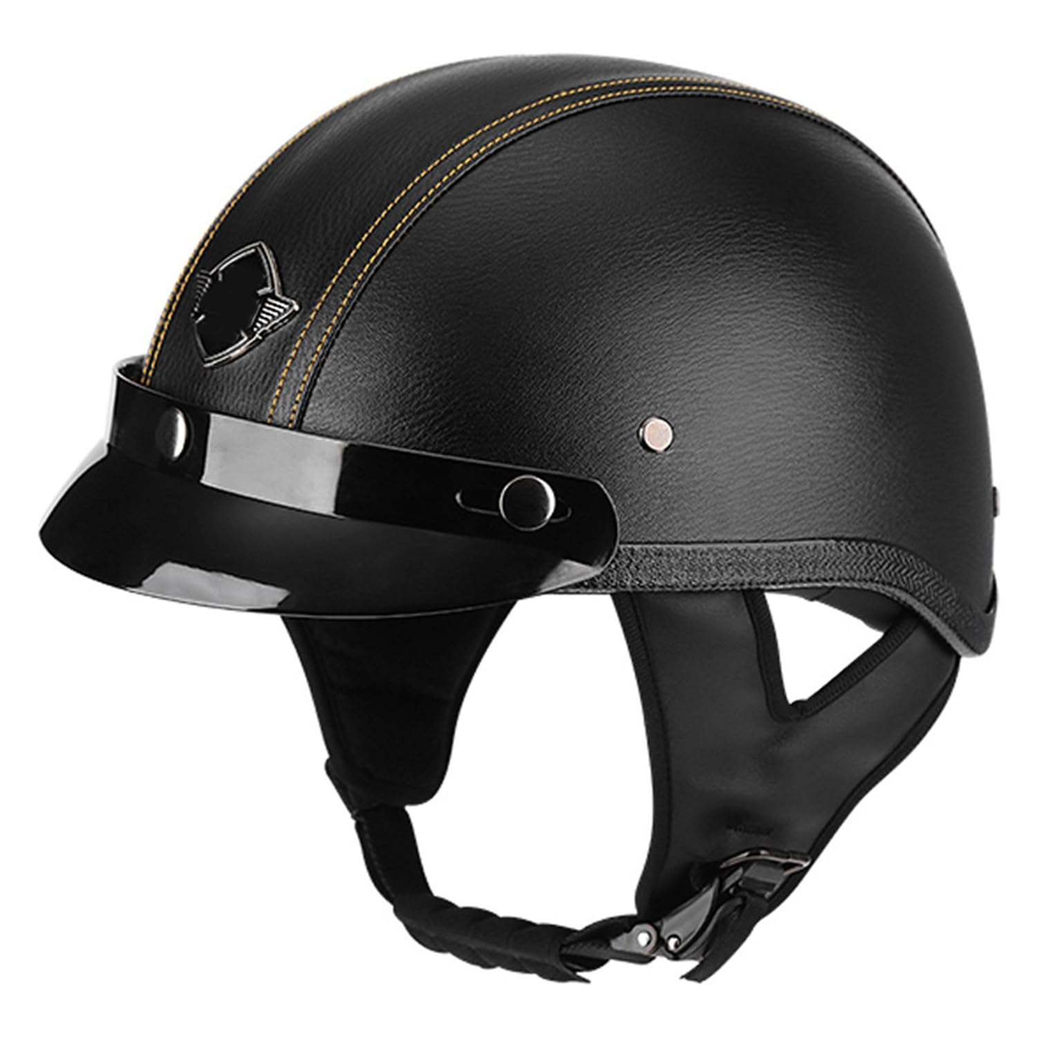 Halbschalenhelm Motorrad Halbhelm Futter Brain Cap Roller Jethelm Schnellverschluss FüR Erwachsene MäNner Frauen DOTECE Zertifizierung Bike Cruiser Chopper Moped 8,XL:61-62CM Halbschalenhelm Motorrad Halbhelm Futter Brain Cap Roller Jethelm Schnellverschluss FüR Erwachsene MäNner Frauen DOTECE Zertifizierung Bike Cruiser Chopper Moped 8,XL:61-62CM von Hejunlian