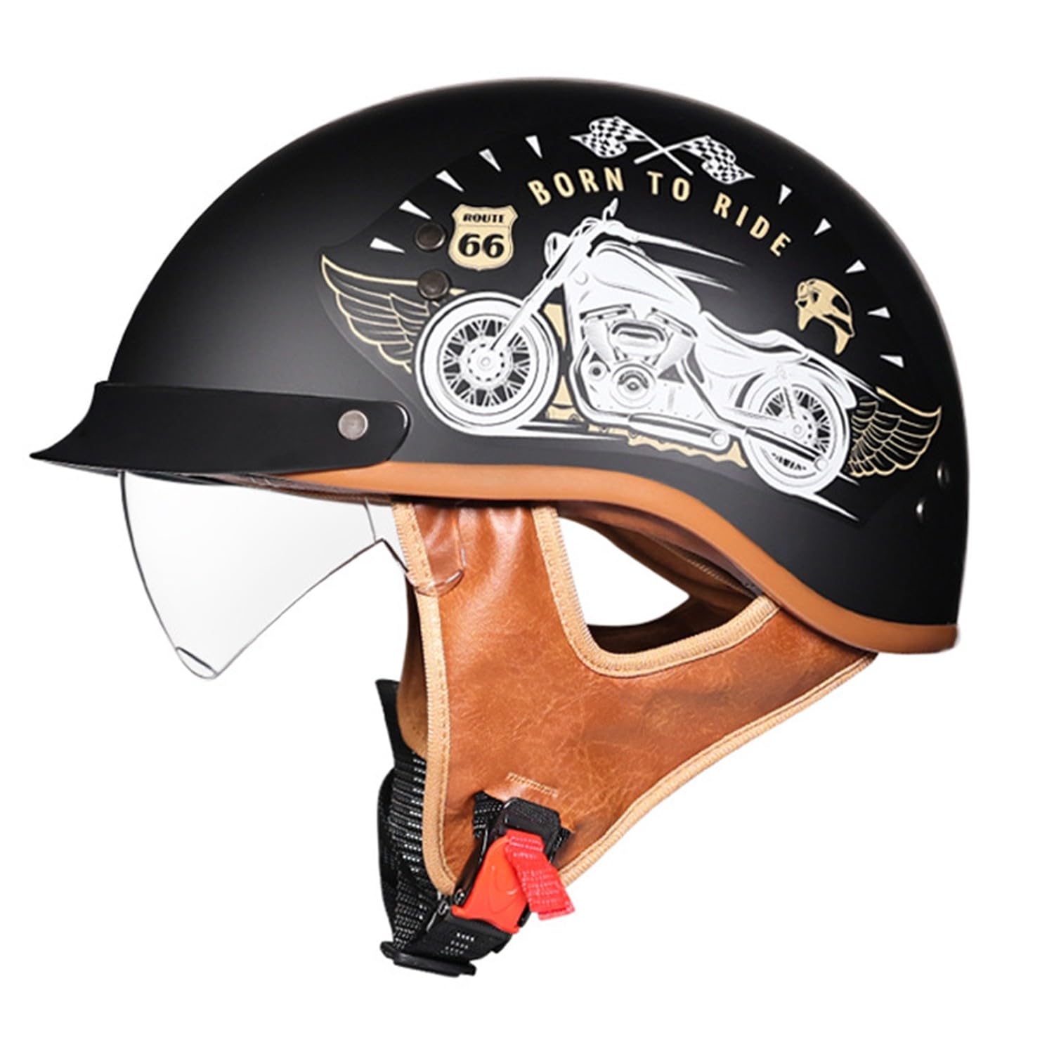 Halbschalenhelm Motorrad Halbhelme Deutscher Stil Retro Moped Roller Brain-Cap Erwachsene Vintage Jethelm Scooter Offenem Halbschale ECEDOT Genehmigter Männer Und Frauen 3,XXL:63-64CM Halbschalenhelm Motorrad Halbhelme Deutscher Stil Retro Moped Roller Brain-Cap Erwachsene Vintage Jethelm Scooter Offenem Halbschale ECEDOT Genehmigter Männer Und Frauen 3,XXL:63-64CM von Hejunlian