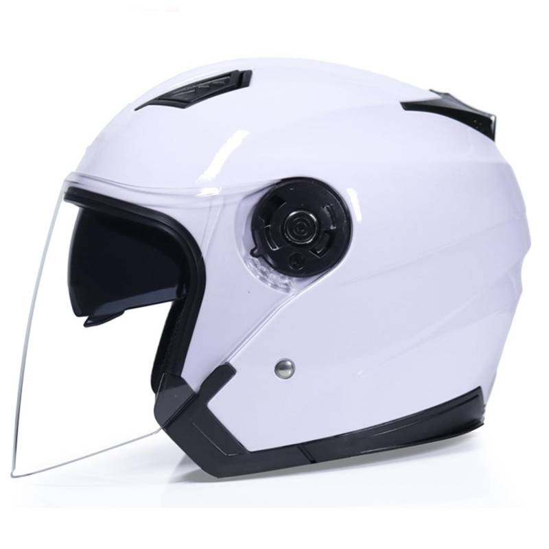 Halbschalenhelm mit Schutzbrille Vintage Jethelm Offen Gesicht Halbhelm Motorradhelm mit Roller-Helmet Brain-Cap für Erwachsene Männer und Frauen ECEDOT-Zertifiziert 1,XXL:63-64CM von Hejunlian