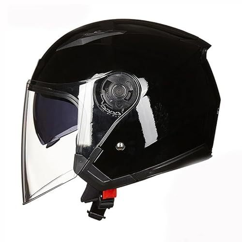 Halbschalenhelm mit Schutzbrille Vintage Jethelm Offen Gesicht Halbhelm Motorradhelm mit Roller-Helmet Brain-Cap für Erwachsene Männer und Frauen ECEDOT-Zertifiziert 11,L:59-60CM von Hejunlian