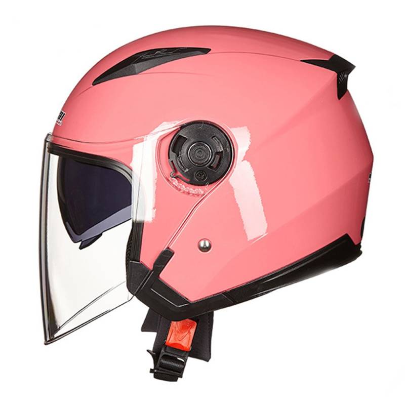 Halbschalenhelm mit Schutzbrille Vintage Jethelm Offen Gesicht Halbhelm Motorradhelm mit Roller-Helmet Brain-Cap für Erwachsene Männer und Frauen ECEDOT-Zertifiziert 4,M:57-58CM von Hejunlian