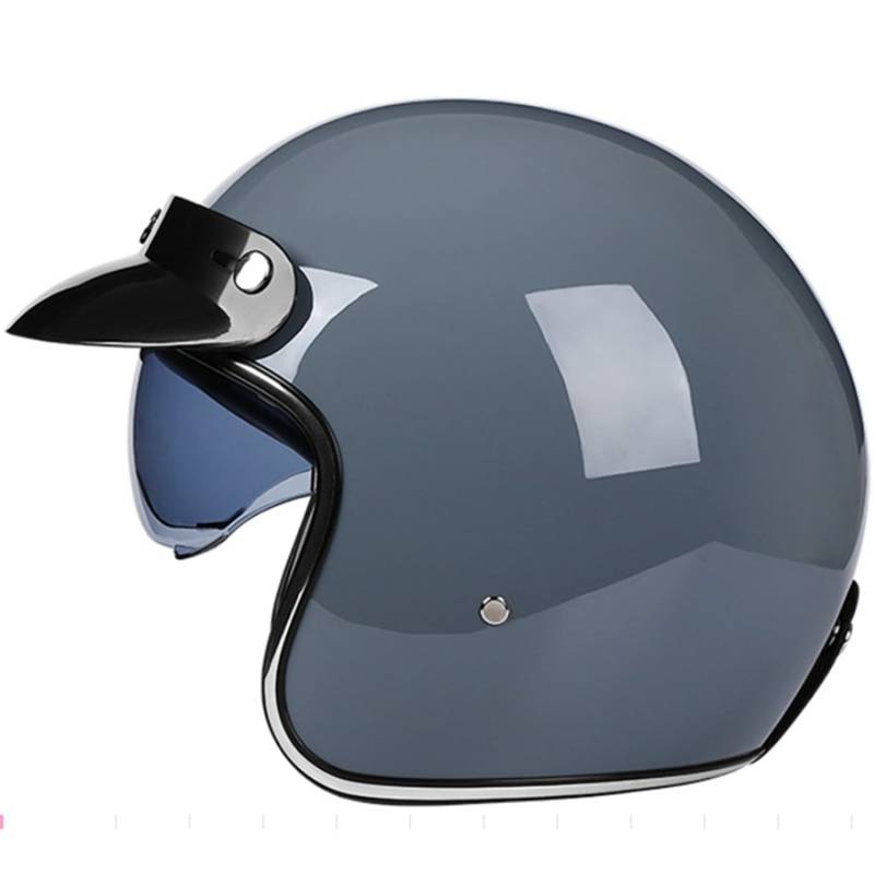 Motorrad Halbhelm Brain Cap Halbschalenhelm Roller-Jethelm Scooter-Helm Chopper Helm Jet-Helm Vintage Leder Halbhelm ECEDOT-Zertifiziert Gilt für Männer und Frauen 9,M:57-58CM von Hejunlian